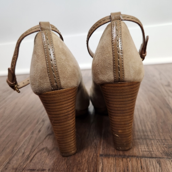 TORY BURCH suede ankle strap heels - Picture 3 of 9